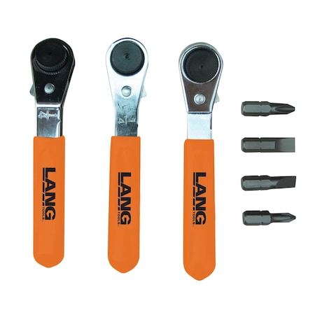 Lang Tools Kastar 7-Piece Offset Ratcheting Screwdriver Bit Wrench Set 5278